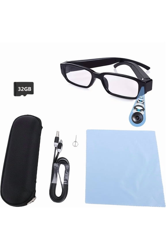 1PC 1080P HD Smart Camera Glasses, Portable Eye-protection DV Video Recorder Glasses, Ultra Clear Recording Eyewear with TF Card Support and Long-lasting Battery Life
