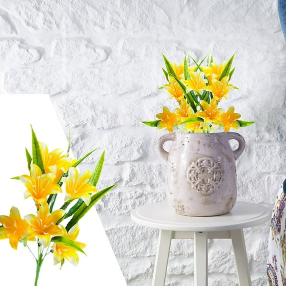 1PC 12.99 inch Artificial Flowers Silk Flowers Calla Lily for Outdoor Lily Flower Artificial Flower Potted Decoration Wedding Decoration Dry Flower Decoration Artificial Artificial Flower