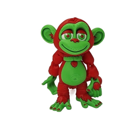 1PC 12CM 3D printed monkey full-body movable long-tailed monkey desktop ornament simulation model