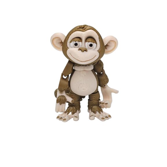 1PC 12CM 3D printed monkey full-body movable long-tailed monkey desktop ornament simulation model
