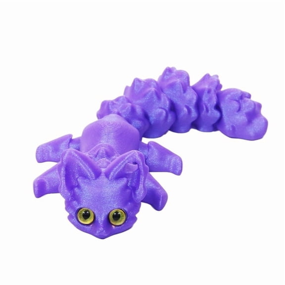 1PC 12CM 3D-printed small fox multi-joint hands-on model, gift, decorative plastic handicraft