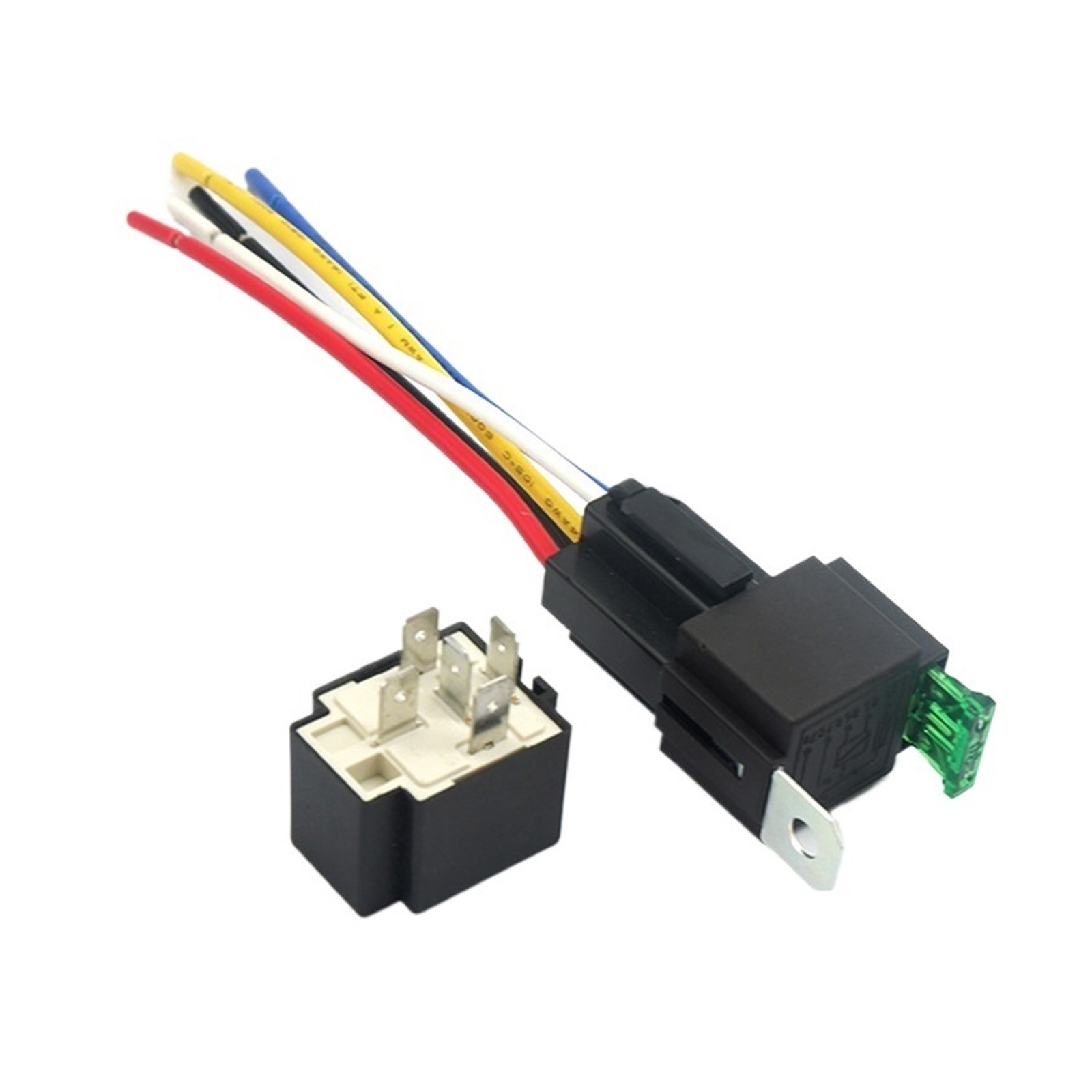 1PC 12V DC 4 Pin Car Automotive Fused Relay 30A Normally Open Relais ...