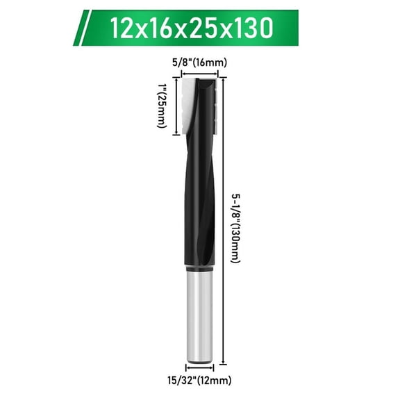 1PC 12mm Shank Lengthened Cleaning Bottom Keyhole Router Bit Engraving Machine