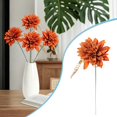 thumbnail image 1 of 1PC 13.4 Inch Orange Silk Artificial Dahlia, Long Bendable Stem Real Touch Faux Fall Flower, for Floral Arrangement Wedding Party Centerpiece Indoor Home Autumn Decor, 1 of 5