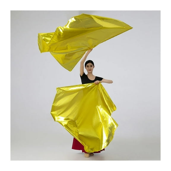 1PC 140X140CM Shiny Fabric Pocket Shape Dance Flag Flagpole&Rod Telescopic Stick For Performance Worship Arts Dancing Prop