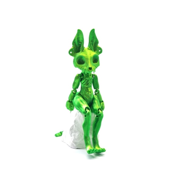 1PC 16.5CM 3D printed skeleton cat full-joint movable skeleton model decorative desktop ornament for Halloween