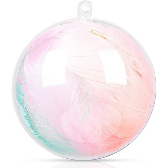1PC 2.4" Ornament Balls Christmas Decoration Balls, Clear Plastic Fillable Ornaments Ball, DIY Clear Plastic Balls For Christmas, New Years Present, Wedding Home Decor