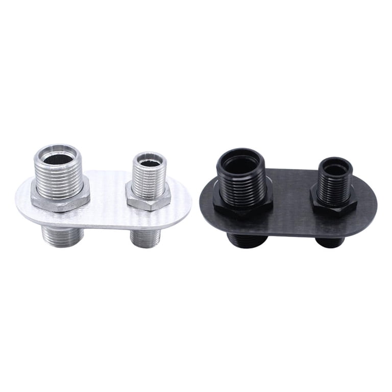 Billet Specialties BLK66825 - Heat Bulkhead Push On 2-Port Black Billet Specialties BLK66825 - Heat Bulkhead Push On 2-Port Black