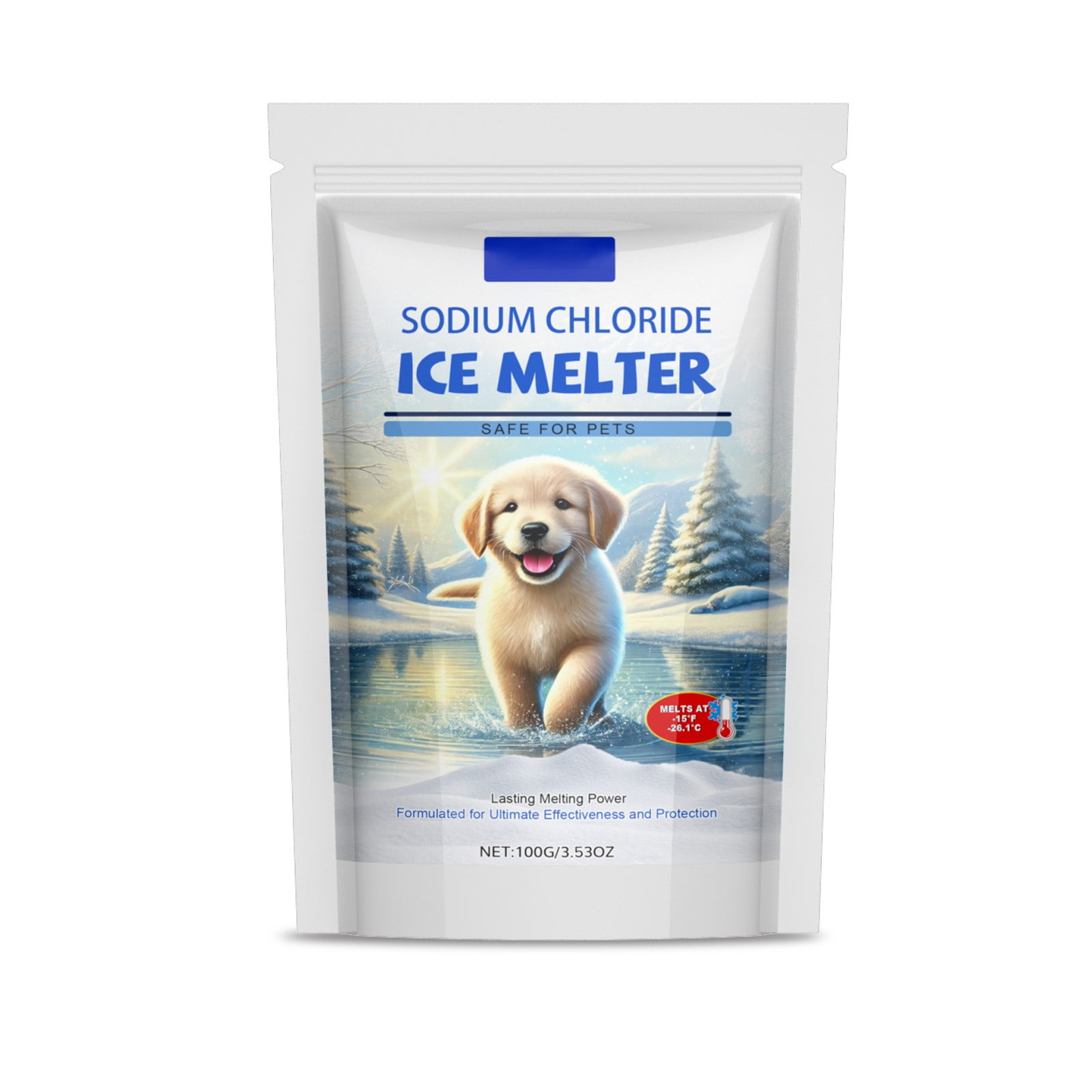 1PC 20 lb Ice Melt Salt Safe for Concrete, Effective Snow Removal Up to -15F, Ideal for Sidewalks & Driveways