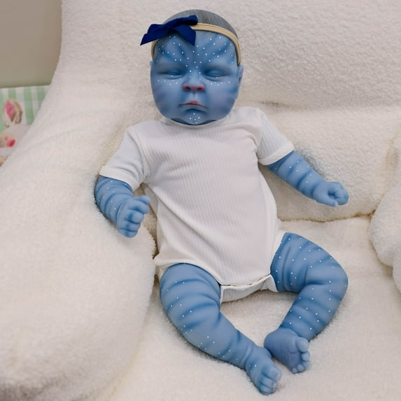 1PC 20inch "Cute Reborn doll - cloth body, hand painted head, realistic features including clothes and accessories