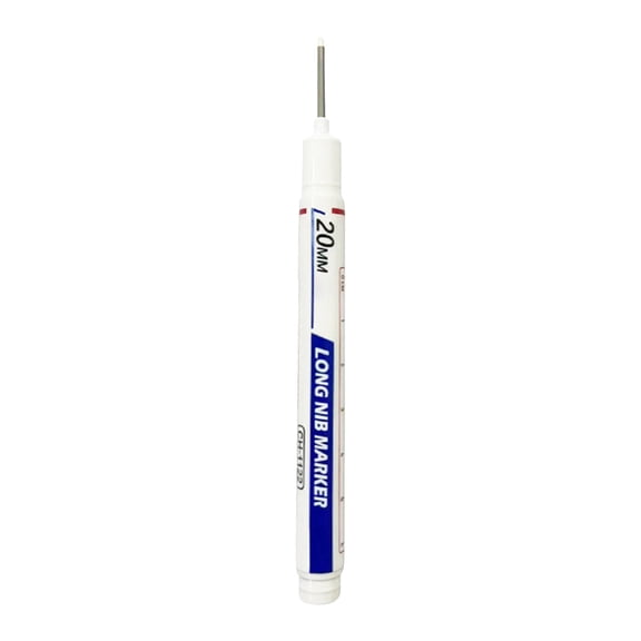 1PC 20mm Long Nib Permanent Marker Pen, Deep Hole Multi-Color Waterproof Oil Based Marker, Quick Dry Markers for Wood Metal Tire Hardware Construction