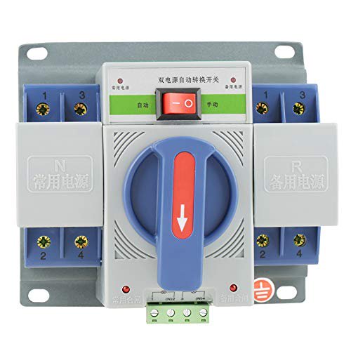 1PC 220V 2P Mini Power Automatic Transfer Switch 63A Power Change-Over Switch Circuit Breaker for Office Buildings$$Tools & Hardware Other