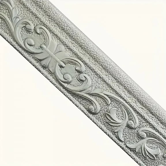 1PC 230X8cm 3D Pattern Self Adhesive Sticker Wall Trim Line Skirting Border Decor Household Living Room TV Background Stickers