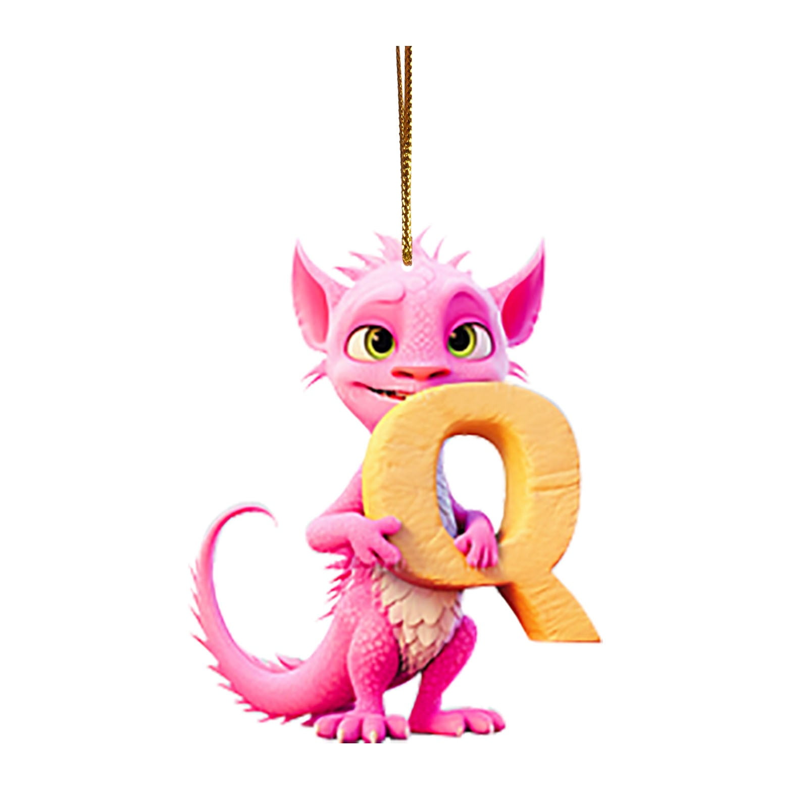 1PC 26 Letters Christmas Ornament Cute Animal Baby Christmas Acrylic