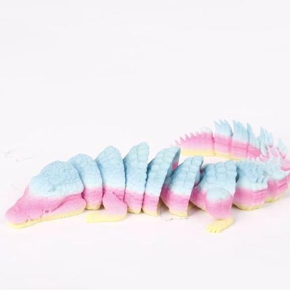 1PC 28CM 3D printed crocodile toy joints, hands-on model props, creative decorative items, birthday gifts