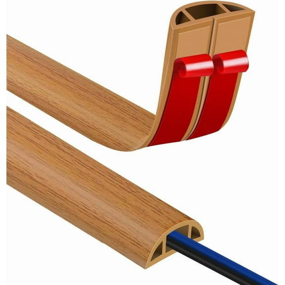 1PC 2M/78.74in Flexible Floor Cable Duct, Self-adhesive, Pvc Floor Cable Protection, Cable Bridge,  Cable Duct, Cable Hide