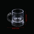 thumbnail image 1 of 1PC 2oz Beer Cup Small Handle Plastic Whisky Mini For Party Mug Glass Barware (2pcs), 1 of 1