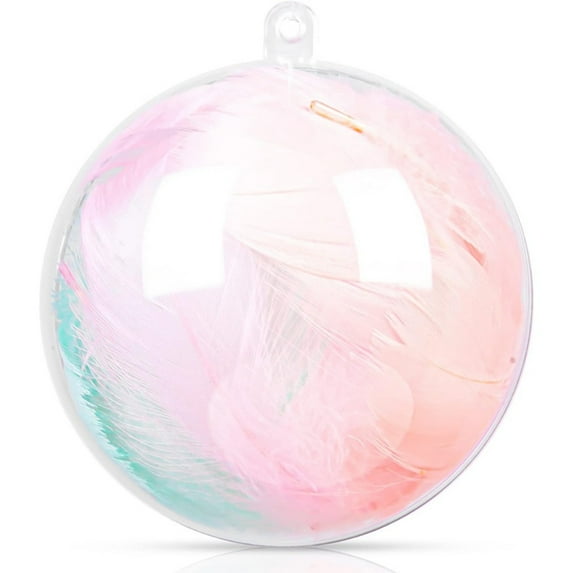 1PC 3.9" Ornament Balls Christmas Decoration Balls, Clear Plastic Fillable Ornaments Ball, DIY Clear Plastic Balls For Christmas, New Years Present, Wedding Home Decor