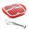 thumbnail image 1 of 1PC/3 PCS Microwave Bacon Tray with Splatter Lid Safety Quick and with No Mess Non-Stick Cooker Make Crispy Bacon in few Minutes, 1 of 9