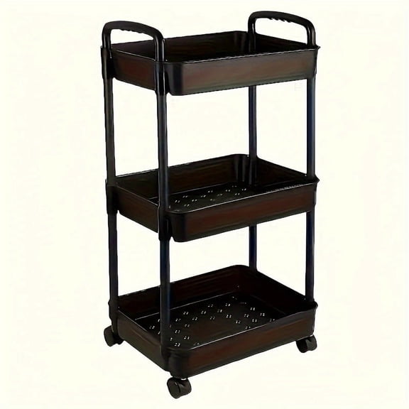 1PC 3-Tier/4-Tier Multi-Functional Storage Rack - Sturdy, Space-Saving, Adjustable Shelving For Bedroom, Kitchen, Home, And Outdoor Camping - Easy-to-Assemble, Compact Design For Year-Round Storage