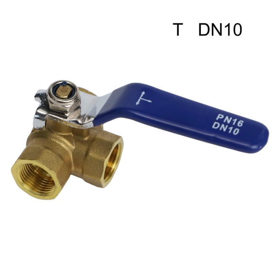 1PC 3 Way Brass Ball Valve, L/T Bore Valve Ball Valve For Water Oil Gas