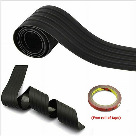 1PC 35.4 inch Rear Bumper Guard Trunk Edge Black Rubber Protector Strip Trim Cover