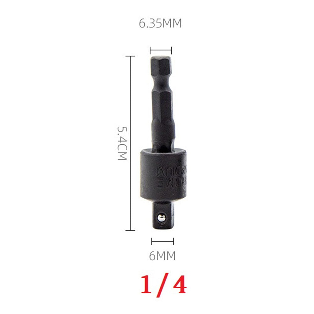 1PC 360° Rotatable Electric Drill Socket Adapter for Driver 1/4 3/8 1/2 ...