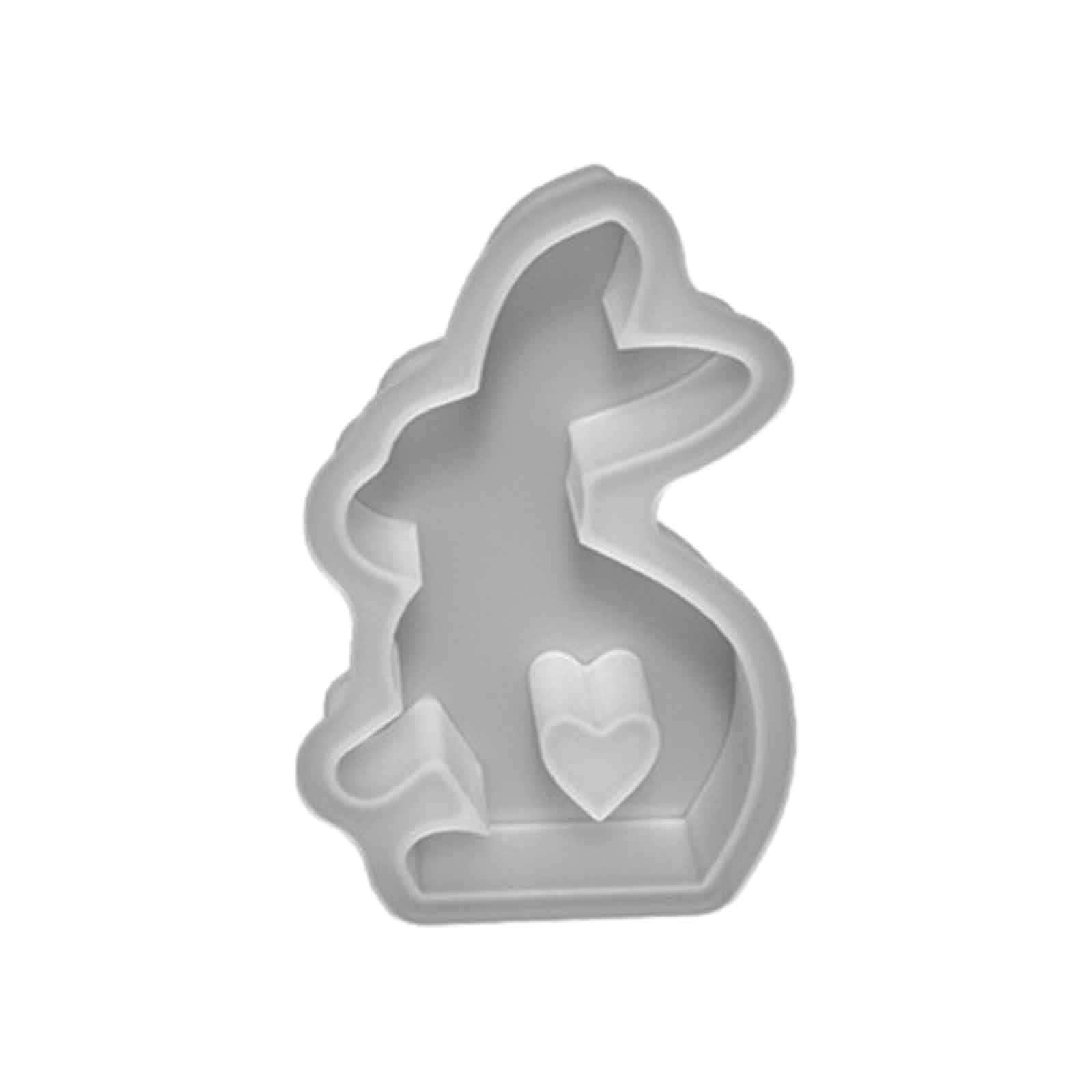 1PC 3D Easter Rabbit Silicone Moulds Casting Moulds Rabbits Candle