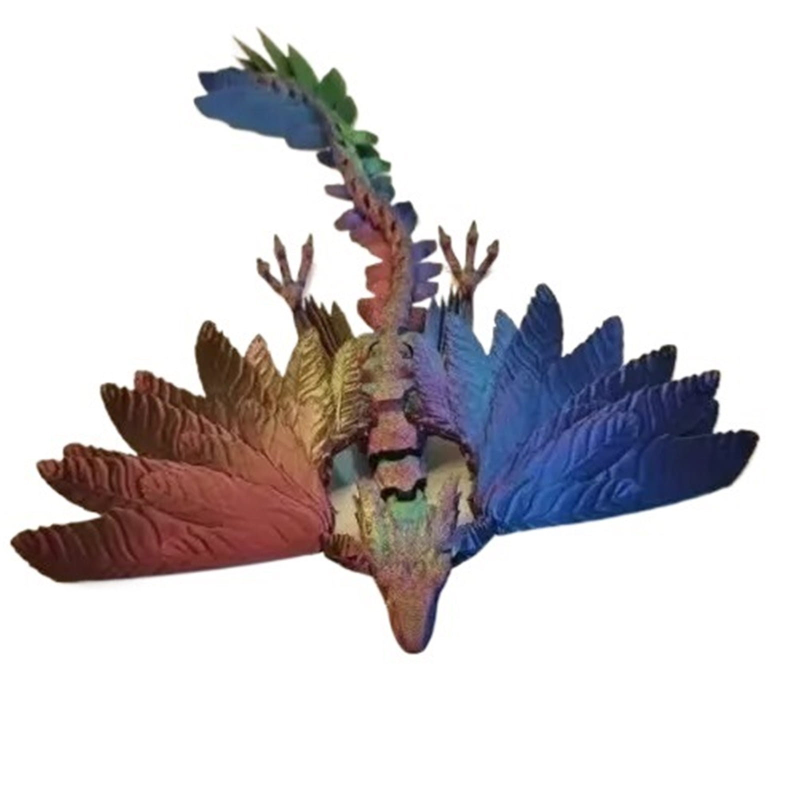1PC 3D Printed Dragon Feathered Wyvern Dragon Articulated Fidget Dragon Home Office Decor Desk