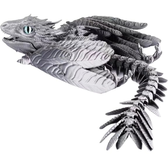 1PC 3D Printed Dragon Feathered Wyvern Dragon Articulated Fidget Dragon Home Office Decor Desk