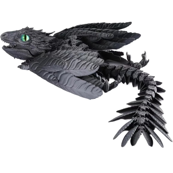 1PC 3D Printed Dragon Feathered Wyvern Dragon Articulated Fidget Dragon Home Office Decor Desk