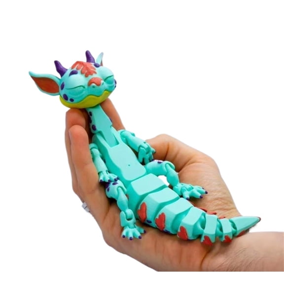 1PC 3D Printed Dragon Figurines Movable Joints Creative Collection Desktop Decoration Ornaments Holiday Decoratio Miniatures Gifts