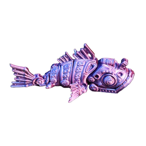 1PC 3D Printed Fish Figurines, Articulated Joints, Plastic Novelty Gag Gifts For Home & Office Decor, Aquarium Ornament