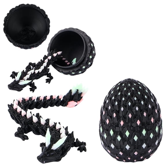 1PC 3D Printed Glow-in-the-Dark Dragon Eggs With Articulated , Magical Night Light Decor, Luminous , Unique Gift