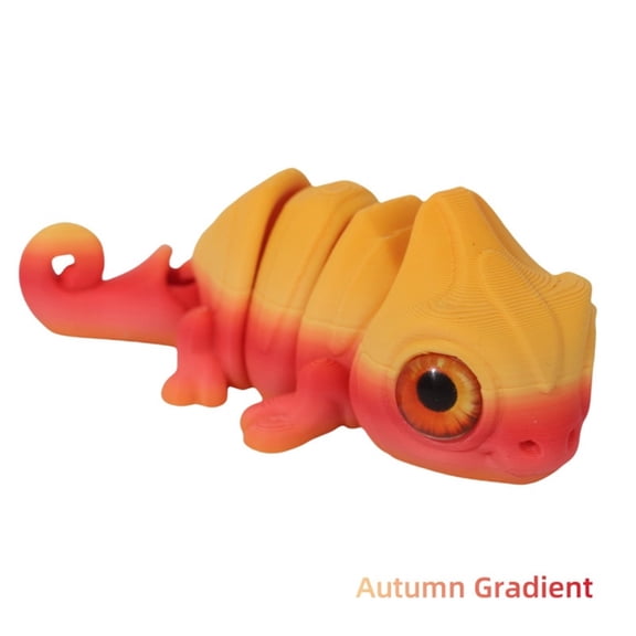 1PC 3D Printing Chameleon Decoration Figures Multi-joint Movable Simulation Animal For Home Tabletop Crafts Miniatures Accessories