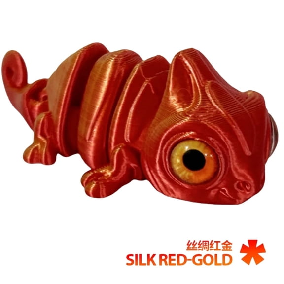 1PC 3D Printing Chameleon Decoration Figures Multi-joint Movable Simulation Animal For Home Tabletop Crafts Miniatures Accessories