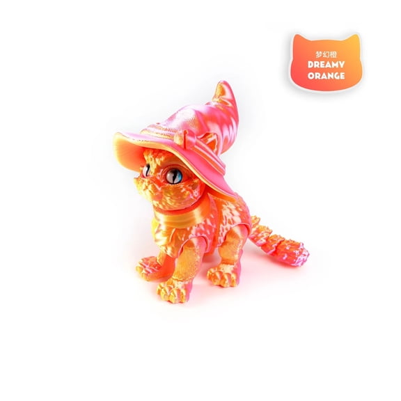 1PC 3D Printing Magic Cat New Ornament Figure Model Simulation Animal Toy Home Desktop Decoration Figurines Miniatures Decor