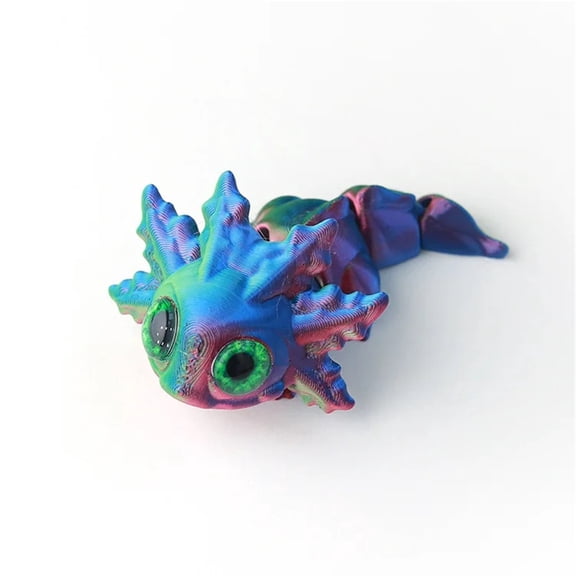 1PC 3D Printing Salamander Figures Multi-joint Movable Simulation Eyes For Home Accessories Gift Living Room Decoration