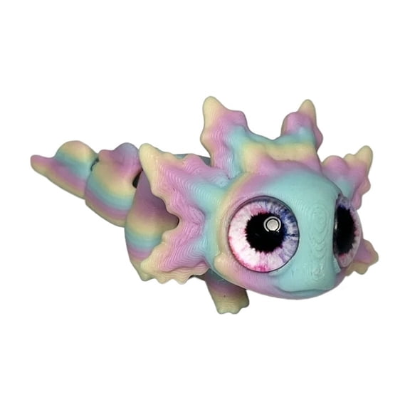 1PC 3D Printing Salamander Figures Multi-joint Movable Simulation Eyes For Home Accessories Gift Living Room Decoration