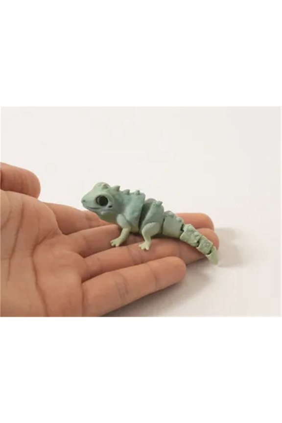 1PC 3D printed chameleon and keychain with movable joints