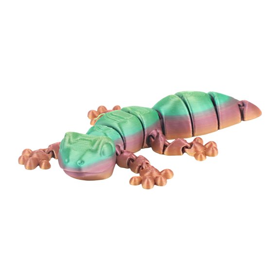 1PC  3D printed gradient lizard, simulated animal model, multi turn off and movable, interesting appearance, desktop decoration, gift toys