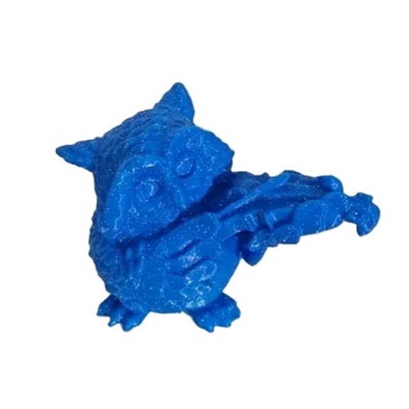 1PC 3D printing of an owl sculpture playing a violin