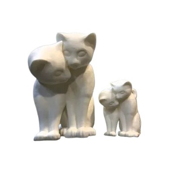 1PC 3D printing of two cats cuddling each other