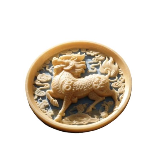 1PC 3D printing of unicorn pattern refrigerator magnet