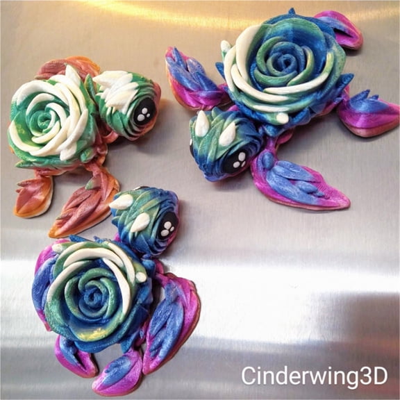 1PC 3D rose turtle 3D printing