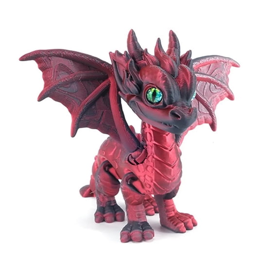 1PC 3d Printed Multi-jointed Movable Small Flying Dragon Figures For Home Decor Desk Decoration