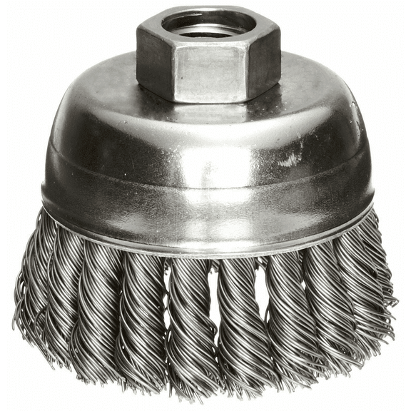 1PC 4"/ 100MM HEAVY DUTY CUP WIRE BRUSH 5/8 INCH - 11 THREADED ARBOR - Code Auto Tool and Restoration Supply