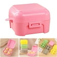 thumbnail image 1 of 1PC 4Grid Egg Storage Box,Deviled with Lid Container,Egg Dispenser Holder Case Refrigerator Crisper Picnic Travel Keeper Portable Egg Carriage for Tray Refrigerator Parts,4.13*4.13*2.76Inch, Pink, 1 of 9