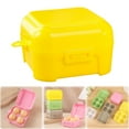 thumbnail image 1 of 1PC 4Grid Egg Storage Box,Deviled with Lid Container,Egg Dispenser Holder Case Refrigerator Crisper Picnic Travel Keeper Portable Egg Carriage for Tray Refrigerator Parts,4.13*4.13*2.76Inch, Yellow, 1 of 9