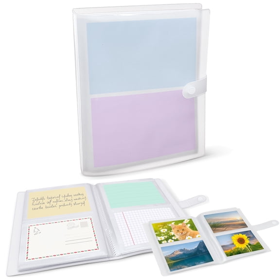 1PC 4x6in Index Card Holder, Holds 80 Cards, Photo album, Clear Card Binder Organizer for Flashcards, Recipe Cards, Note Cards, Photo